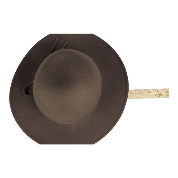 Target 100% Wool Fedora Hat Brown Wide Brim Western Boho Festival Concert Safari - Picture 3 of 6